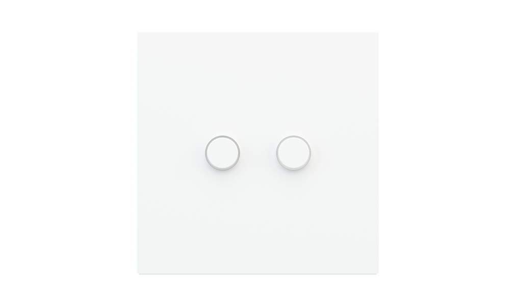 Ekinex Proxima · 2-fold pushbutton with thermostat - RGB LED · Управление климатом