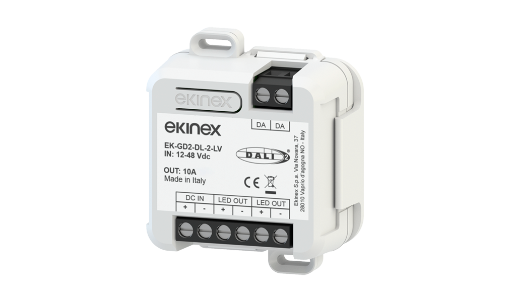 Ekinex DALI Dimmer 12/48 Vdc 2-channels · Լուսավորության կառավարում